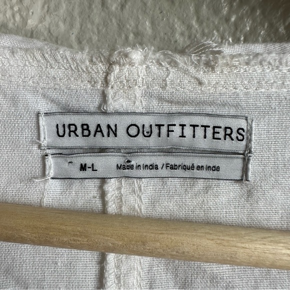 Urban Outfitters Emma Anorak Jacket White Oversized Linen Blend Medium-Large - Picture 6 of 11